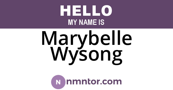 Marybelle Wysong