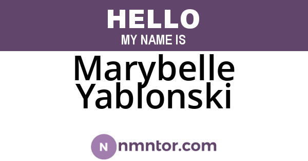 Marybelle Yablonski