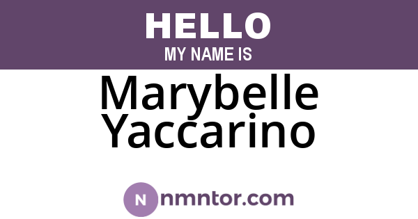 Marybelle Yaccarino