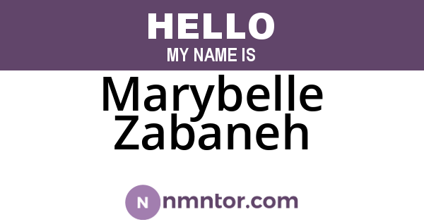 Marybelle Zabaneh