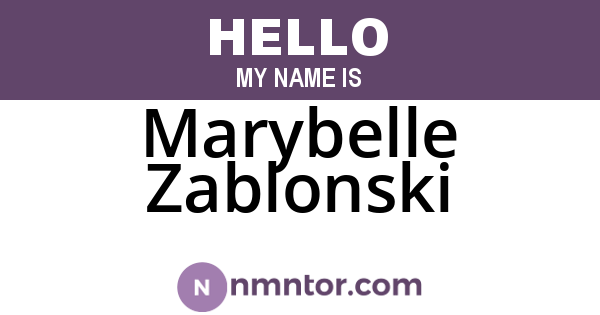Marybelle Zablonski