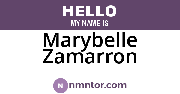 Marybelle Zamarron