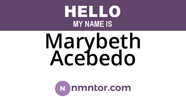Marybeth Acebedo