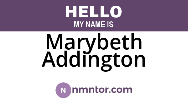 Marybeth Addington