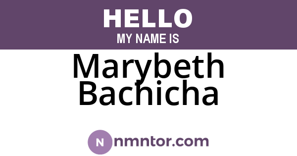Marybeth Bachicha