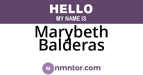 Marybeth Balderas