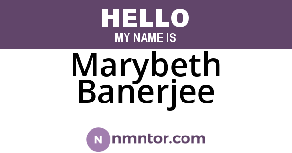 Marybeth Banerjee