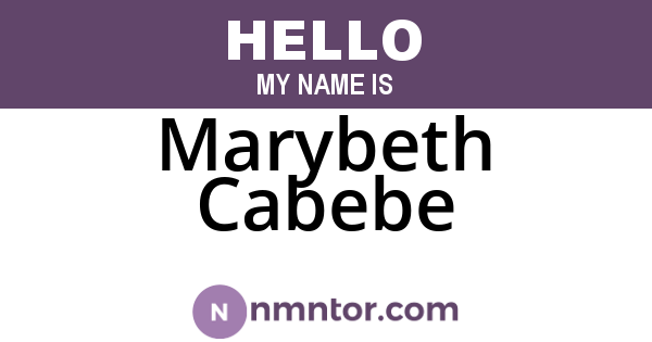 Marybeth Cabebe
