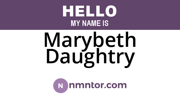 Marybeth Daughtry