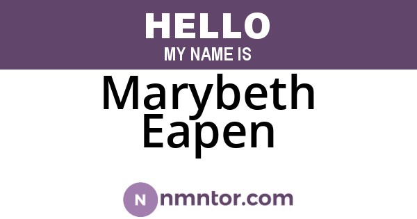Marybeth Eapen