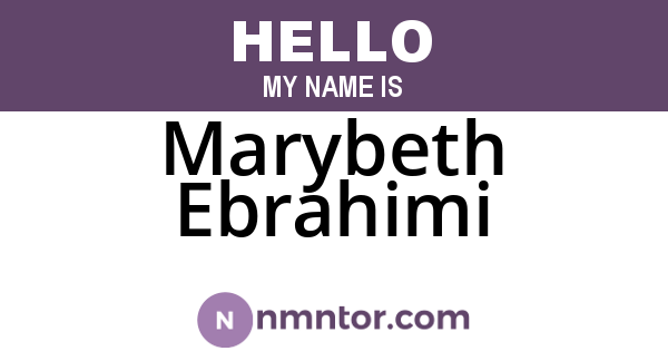 Marybeth Ebrahimi