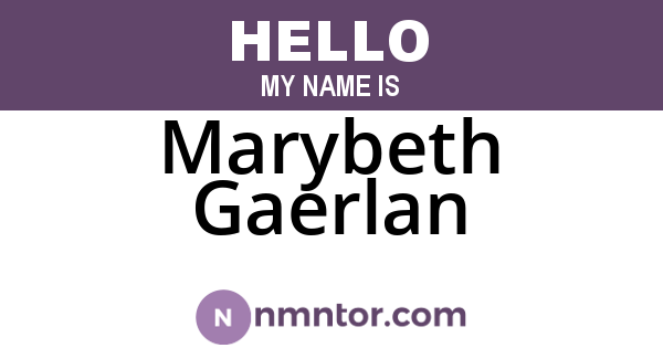 Marybeth Gaerlan
