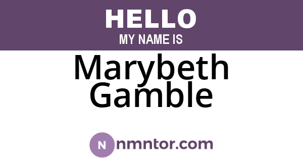 Marybeth Gamble