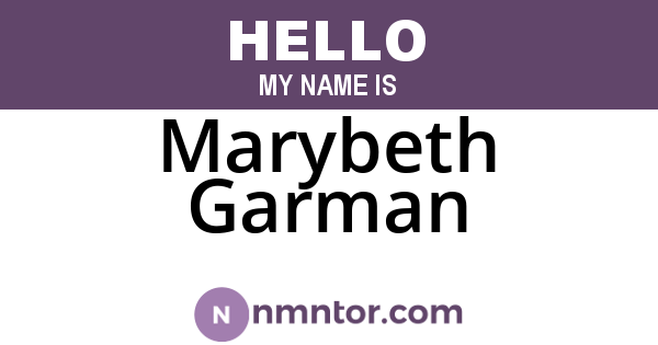 Marybeth Garman
