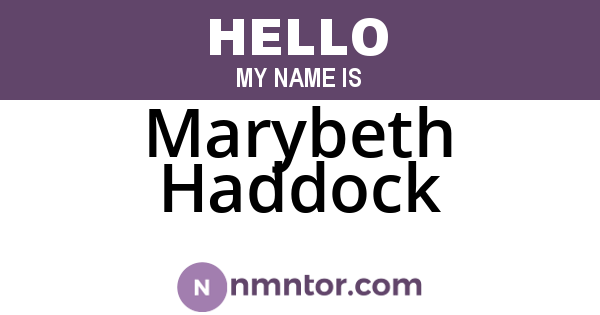 Marybeth Haddock