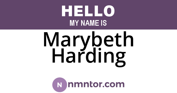 Marybeth Harding
