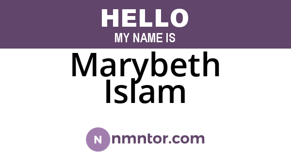 Marybeth Islam