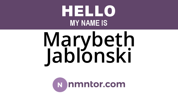 Marybeth Jablonski