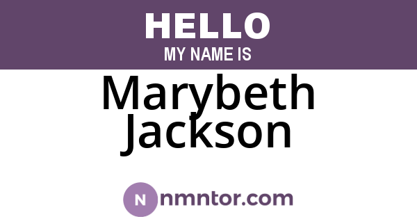Marybeth Jackson