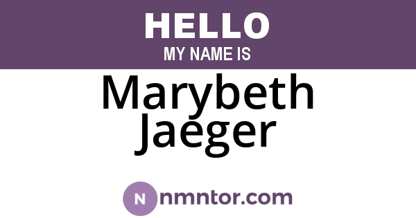 Marybeth Jaeger