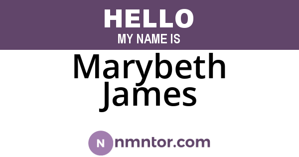 Marybeth James
