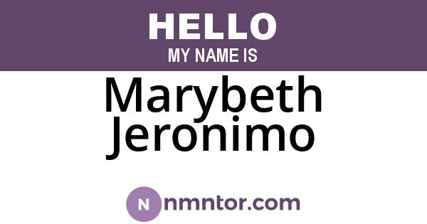 Marybeth Jeronimo