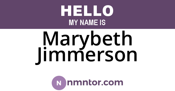Marybeth Jimmerson