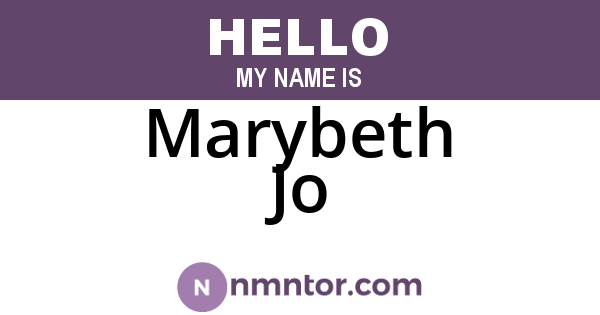 Marybeth Jo