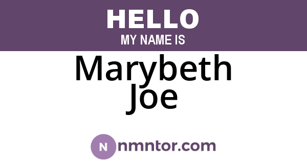 Marybeth Joe