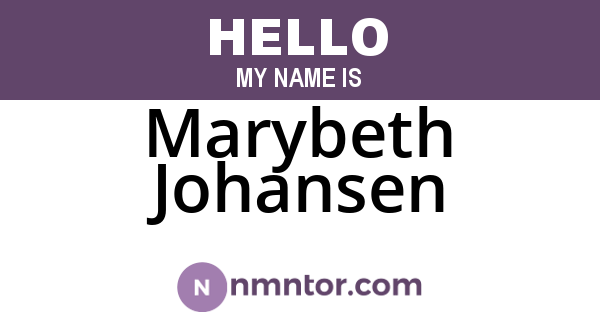 Marybeth Johansen