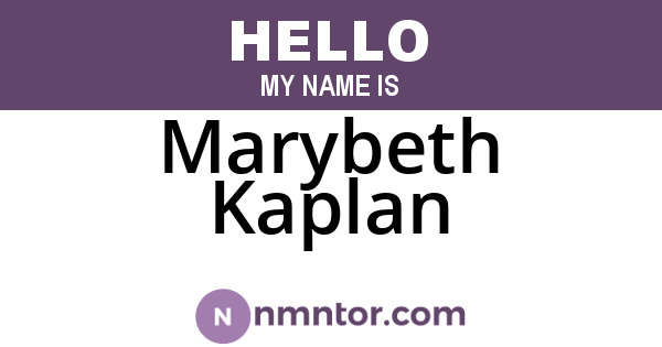 Marybeth Kaplan
