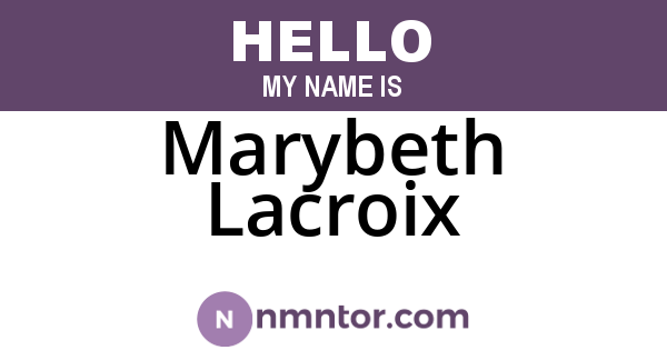Marybeth Lacroix