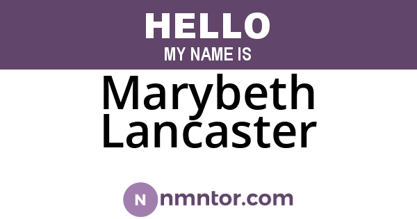 Marybeth Lancaster