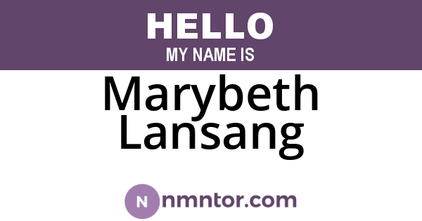 Marybeth Lansang