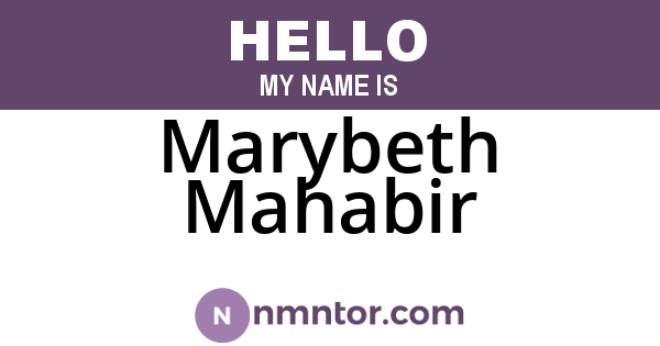 Marybeth Mahabir