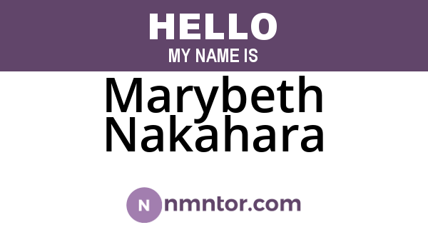 Marybeth Nakahara