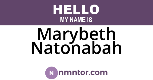 Marybeth Natonabah