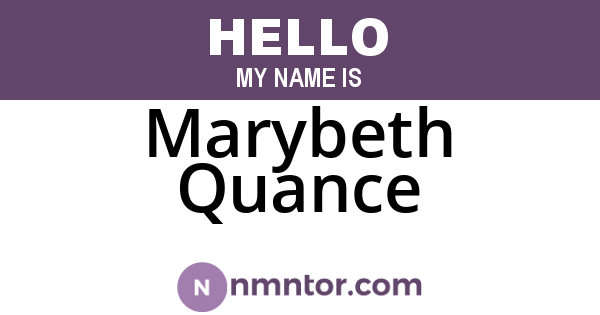 Marybeth Quance