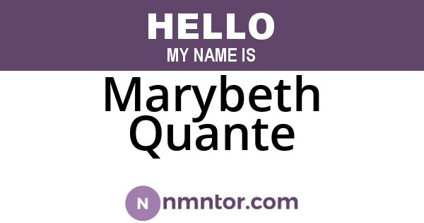 Marybeth Quante