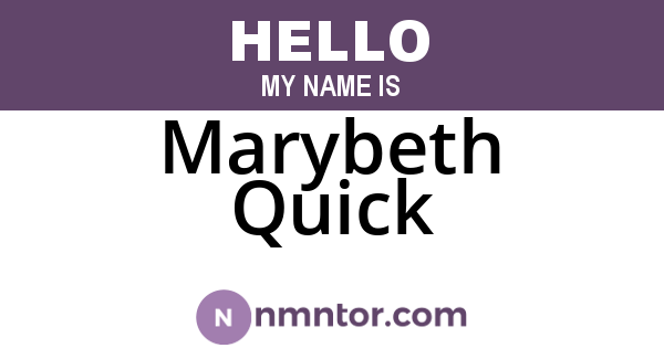 Marybeth Quick
