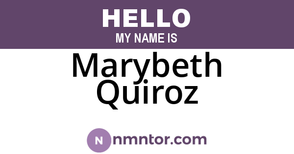 Marybeth Quiroz