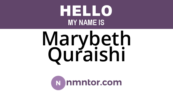 Marybeth Quraishi