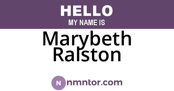 Marybeth Ralston
