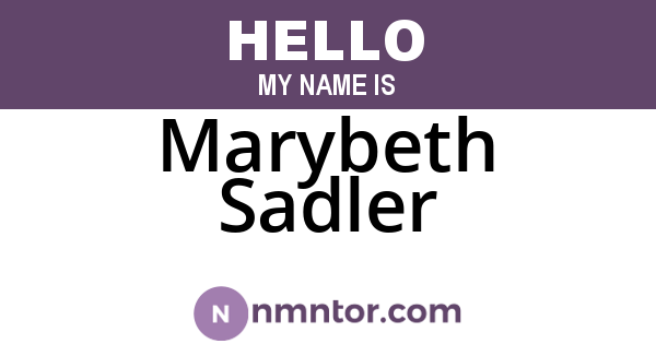 Marybeth Sadler