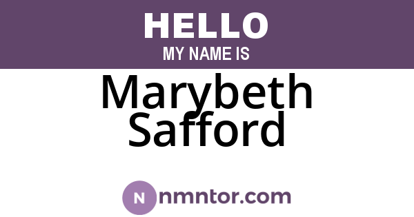 Marybeth Safford