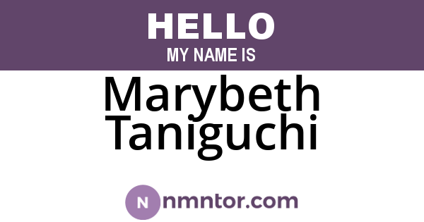 Marybeth Taniguchi