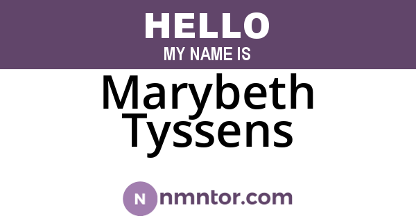 Marybeth Tyssens