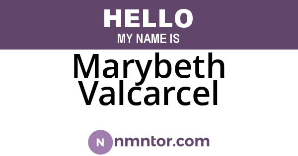 Marybeth Valcarcel