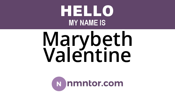 Marybeth Valentine