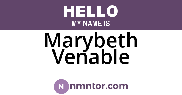 Marybeth Venable